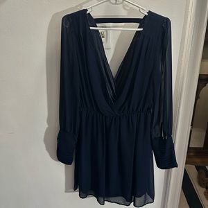 Xtaren navy long sleeve dress size medium